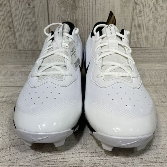 Nike Alpha Huarache 4 Men Size 12 White Black Baseball Cleats DJ6524-101 Diamond - Picture 9 of 9